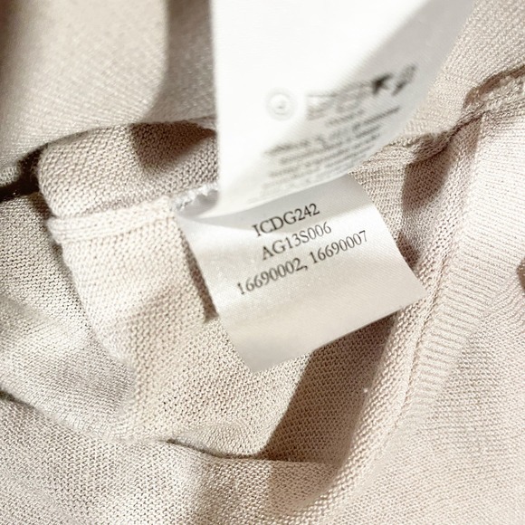 Anagram 2 Piece Belted Cardigan Sweater & Tank Beige Tan Women's Size XS - Picture 7 of 12